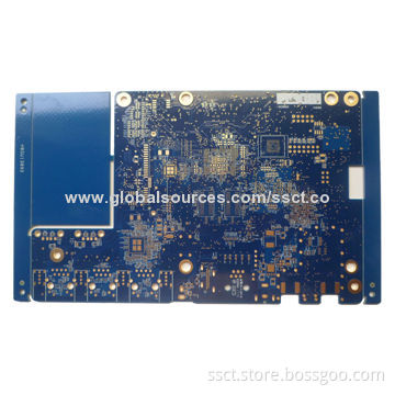 Stack Via and Impedance PCB, 2 + (4) + 2 HDI, ENIG Surface Finish